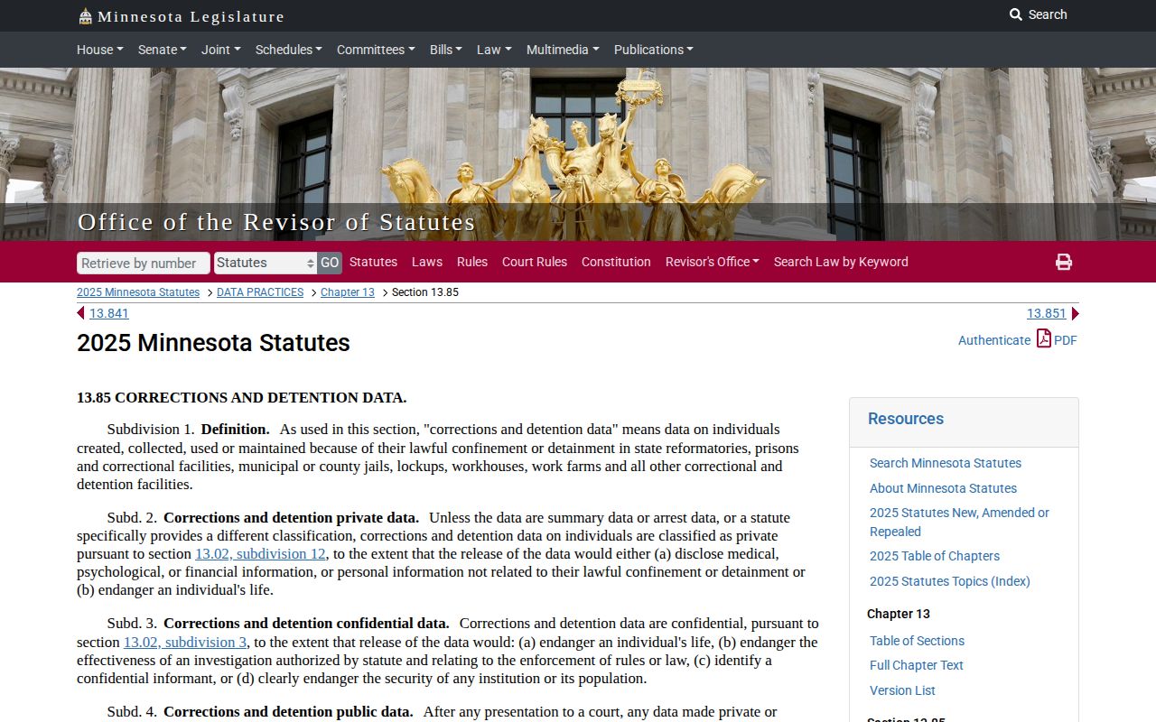 Minnesota corrections data law for Clay County released mugshot requests